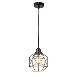 Pendant Light,Retro Style,Vintage Loft Design,Black Basket Cage Hanging Ceiling Lamp,Industrial  ...