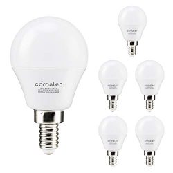 Comzler LED Ceiling Fan Bulb 60W Equivalent, Daylight 5000K, Candelabra Base G45 Globe Light Bul ...