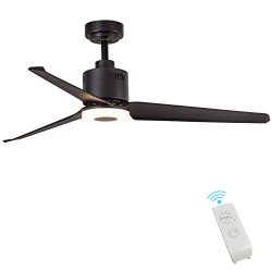 Indoor Ceiling Fan Light Fixtures – FINXIN FXCF10 Black Bronze Remote LED 52 Ceiling Fans  ...