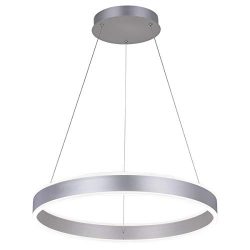 ROYAL PEARL Modern Foyer Pendant Light Dimmable 6460lm 76W LED Chandelier Adjustable Hanging Pen ...