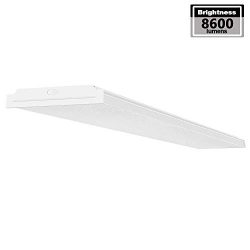 AntLux 72W LED Wraparound Light 4FT LED Office Lights Ceiling, 8600 Lumens, 4000K Neutral White, ...