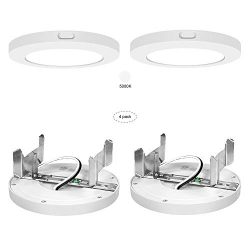 AVANLO Super Slim 0.5 Inch Thickness 5 Inch LED Ceiling Light Fixture, 120V 5000K 360lm 6W(40W E ...