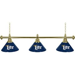 Trademark Gameroom Miller Lite 3 Shade Chrome Billiard Lamp – Retro