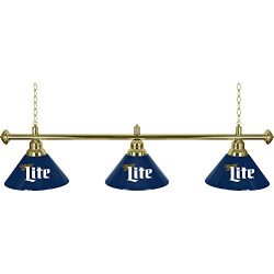 Trademark Gameroom Miller Lite 3 Shade Chrome Billiard Lamp – Retro