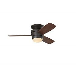 Harbor Breeze Mazon 44-Inch Bronze Flush Mount Indoor Ceiling Fan with Light Kit and Remote 3 Blade