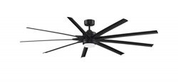 Fanimation FPD8159BLW Odyn Ceiling Fan with LED Light Kit, 84″, Black