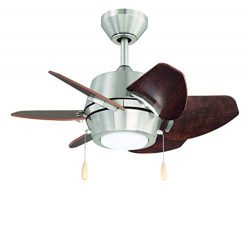 Litex Industries GA24BNK6L Litex Gaskin Sleek 24″Ceiling Fan Brushed Nickel Finish with 6  ...