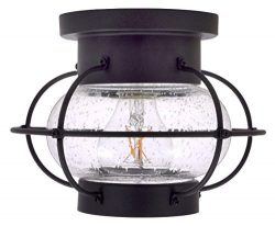 SYLVANIA General Lighting Sylvania 60115 Essex Cage Light, LED, Semi-Flush Mount, Dimmable Bulb  ...