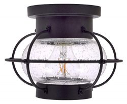 SYLVANIA General Lighting Sylvania 60115 Essex Cage Light, LED, Semi-Flush Mount, Dimmable Bulb  ...