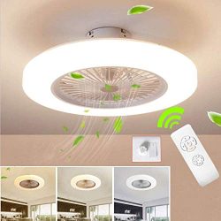 SLZ Ceiling Fan with Lighting, LED Fan Ceiling Fan, 36 W, Ceiling Lighting, dimmable with Remote ...