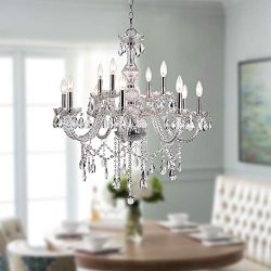 Saint Mossi Modern K9 Crystal Chandelier Lighting LED Ceiling Light Fixture Pendant Chandelier f ...