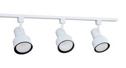 NICOR Lighting 4 Ft. 3-Light 75-Watt Linear Track Lighting Kit, White (10997WH)