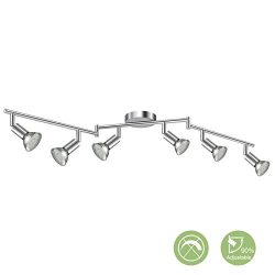 Creyer LED Track Lighting, 6-Light Ceiling Spot Lighting, Flexibly Rotatable Light Head,Modern L ...