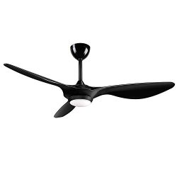 Reiga 52-in Ceiling Fan with LED Light Kit Remote Control Modern Blades Noiseless Reversible Mot ...