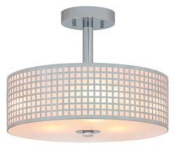 XiNBEi Lighting Semi Flush Light, 3 Light Semi Flush Mount Ceiling Light 15 inch Close to Ceilin ...