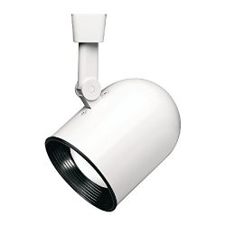 Halo LZR301P Lazer Small Roundback Cylinder Lamp Holder with Black Baffle, White, R20, PAR20, A19