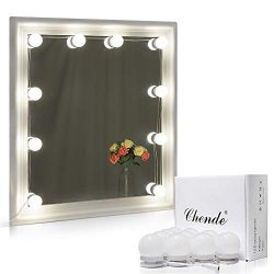 Chende Hollywood Style LED Vanity Mirror Lights Kit with Dimmable Light Bulbs, Lighting Fixture  ...