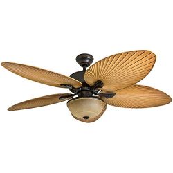 Harbor Breeze Chalmonte 52-in Oil Rubbed Bronze Indoor/Outdoor Ceiling Fan with Light Kit and Remote