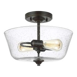 Sea Gull Lighting 7714502-782 Belton Two-Light Ceiling Semi-Flush Mount Hanging Modern Light Fix ...