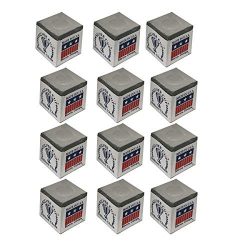 Silver Cup Pewter Billiard Chalk Made in USA – 12 Pc Set