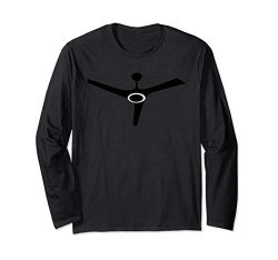 Cool Black Ceiling Fan Blades Print Gift Long Sleeve T-Shirt