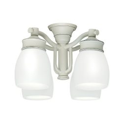 Casablanca 99089 Outdoor 4 Light Fixture, Cottage White