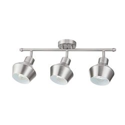 Globe Electric 59455 Asher 3-Light Track Lighting, Brushed Nickel