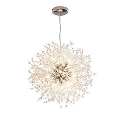 Dellemade Modern Sputnik Chandelier, DD00906N 12-Lights Fireworks Pendant Light,Silver Crystal C ...