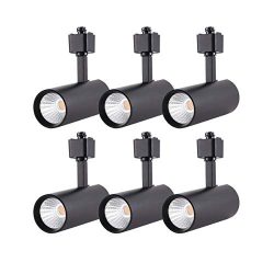 mirrea 6 Pack LED Track Lighting Heads Compatible with Single Circuit H Type Rail Ceiling Spotli ...