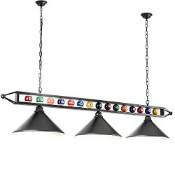 Hanging Pool Table Lamp, Billiard Light, 3 Pendant Light for Game Room, Dinning Room, Living Roo ...