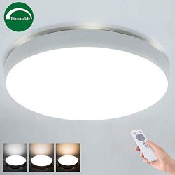 Airand 40W LED Ceiling Light with Remote, 19.3” Round 3600lm Dimmable Flush Mount Ceiling  ...