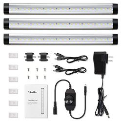 Albrillo LED Under Cabinet Lighting, Dimmable Under Counter Lighting, 12W 900 Lumens, Warm White ...