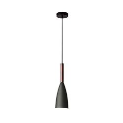 One-Light Kitchen Island Lights-Home Indoor Ceiling Hanging Pendant Lighting Fixture (Black)