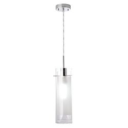 Globe Electric 64023 Pendant Lighting, 1, Polished Chrome with Frosted Insert