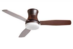 Hauslane CF6000 48 Inch Modern 3 Blade Ceiling Fan with Lights | Bright LED Lamp and Three Rever ...