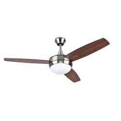 Harbor Breeze Beach Creek 52-in Brushed Nickel LED Indoor Ceiling Fan with Light Kit and Remote