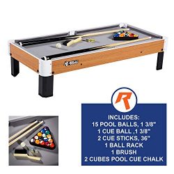 Rally and Roar Tabletop Pool Table Set and Accessories, 40″ x 20″ x 9″ – ...