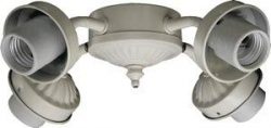 Quorum 2444-8067 Accessory – 10″ 36W 4 LED Ceiling Fan Light Kit, Antique White Finish