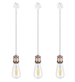 Kiven Juno Track Lighting Kitchen Pendant Light -Mini Red Antique Brass Hanging Lamp with 50R ...