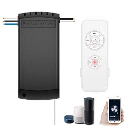 Smart WiFi Fan Switch Ceiling Fan and Light Remote Control Kit, WiFi Fan Controller Compatible w ...