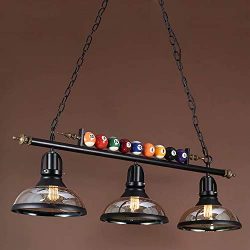 Island Light Hanging Pool Table Light Fixture Pendant Light with Clear Glass Shade Special Billi ...