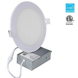 LED Recessed Lighting 6 Inch, Slim LED Recessed Ceiling Light with Junction Box 15 W 15W 1000lum ...