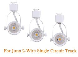 Cloudy Bay Juno Type LED Track Light Head,10W CRI 90+ 3000K Warm White Dimmable,Adjustable Tilt  ...