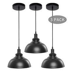 Pendant Lights, Lika Industrial Barn Ceiling Light Fixtures Black Hanging Pendant Lighting for K ...