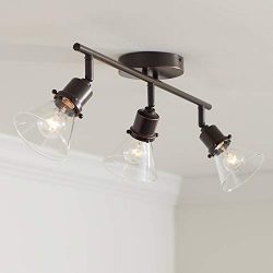 Pro Track Leila 3-Light Bronze Clear Glass Track Fixture – Pro Track