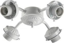 Quorum 2444-806 Accessory – 10″ 36W 4 LED Ceiling Fan Light Kit, White Finish