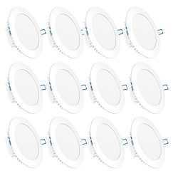 Sunco Lighting 12 Pack 6 Inch Slim LED Downlight, Integrated Junction Box, 14W=100W, 850 LM, Dim ...