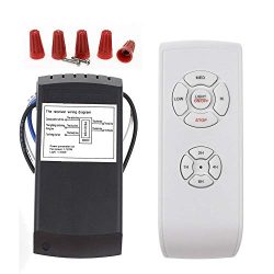 Universal Ceiling Fan Remote Control Kit, 3-in-1 Ceiling Fan Light Timing & Speed Remote, fo ...