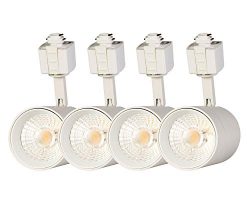 FLSNT 4-Pack LED Track Lighting Heads for 3-Wire-1 Circuit H-Type Track,12W(75W Equiv.),Dimmable ...