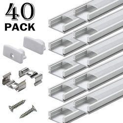 Aluminum Channels for Led Strip Lights – StarlandLed 40Pack Led Profile U Track with Cover ...